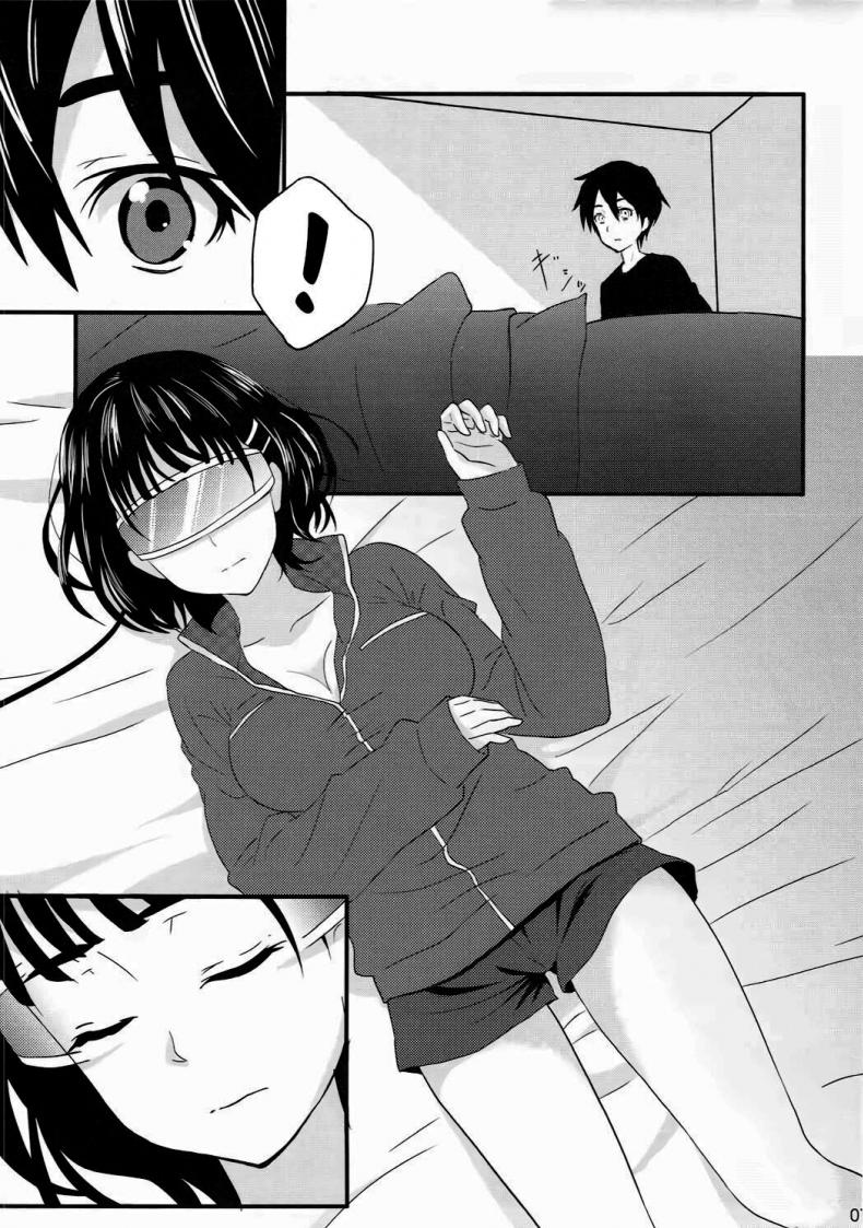ถ้าอยากทำก็ขอกันดีๆสิคะ (C84) [Warainaki Festa (Hoshimoto Piero)] Link Start (Sword Art Online) – ถ้าอยากทำก็ขอกันดีๆสิคะ (C84) [Warainaki Festa (Hoshimoto Piero)] Link Start (Sword Art Online) หน้า 6
