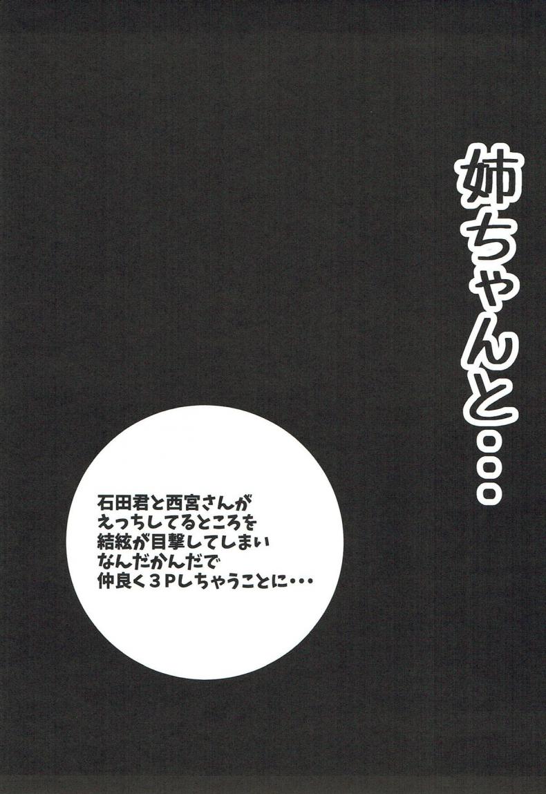 รักทั้งพี่ทั้งน้อง [Omocha Kaden (Beni Bana)] Nee-chan to… With My Sister… (Koe no Katachi) – รักทั้งพี่ทั้งน้อง [Omocha Kaden (Beni Bana)] Nee-chan to… With My Sister… (Koe no Katachi) หน้า 2