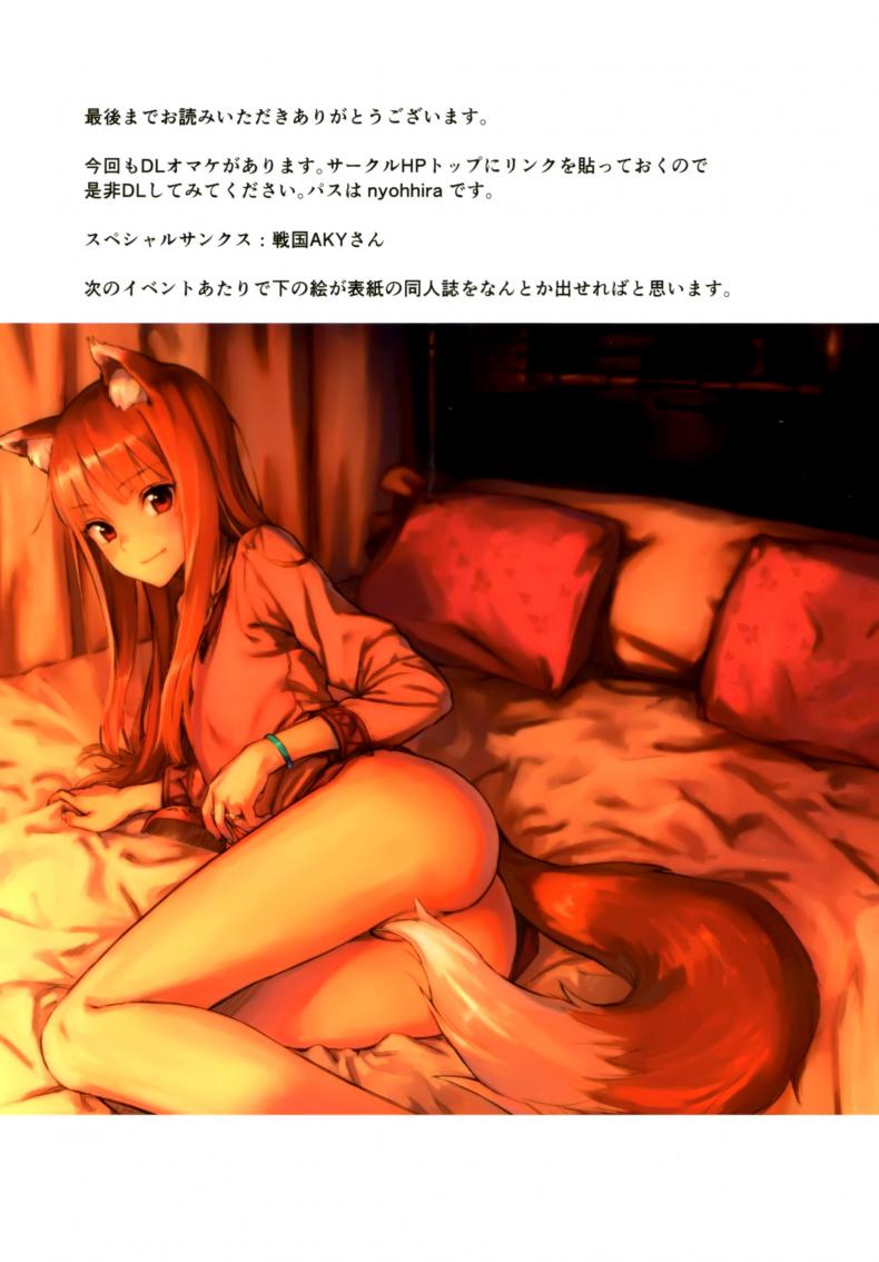 ไม่ได้เหนื่อยเพราะงาน (C89) [Ajisaidenden (Kawakami Rokkaku, Takanashi Rei)] Wacchi to Nyohhira Bon FULL COLOR (Spice and Wolf) – ไม่ได้เหนื่อยเพราะงาน (C89) [Ajisaidenden (Kawakami Rokkaku, Takanashi Rei)] Wacchi to Nyohhira Bon FULL COLOR (Spice and Wolf) หน้า 18