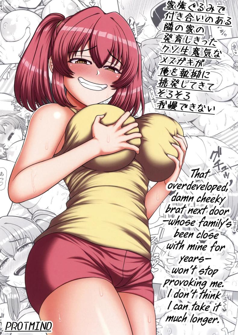 น้องสาวข้างบ้านที่จ้องจะเล่นผม (C100) [PROTMIND] Kazokugurumi de Tsukiai no Aru Tonari no Ie no Hatsuiku shikitta Kuso Namaiki na Mesugaki ga Ore o Shitsuyou ni Chouhatsu shite kite Sorosoro Gaman Dekinai – น้องสาวข้างบ้านที่จ้องจะเล่นผม (C100) [PROTMIND] Kazokugurumi de Tsukiai no Aru Tonari no Ie no Hatsuiku shikitta Kuso Namaiki na Mesugaki ga Ore o Shitsuyou ni Chouhatsu shite kite Sorosoro Gaman Dekinai หน้า 1