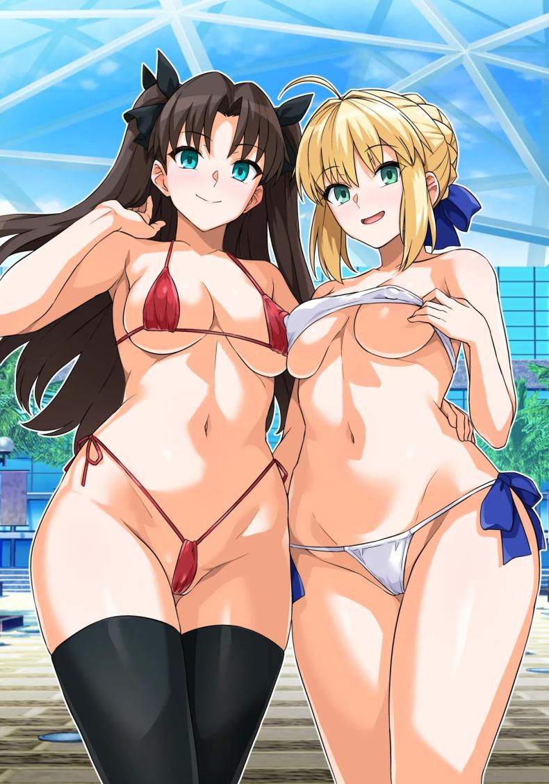 คุณเซเบอร์ในสระว่ายน้ำ[Royal Bitch (haruhisky)] Saber-san Yarimoku Nanpamachi Pool Hen (Fate stay night) – คุณเซเบอร์ในสระว่ายน้ำ[Royal Bitch (haruhisky)] Saber-san Yarimoku Nanpamachi Pool Hen (Fate stay night) หน้า 2