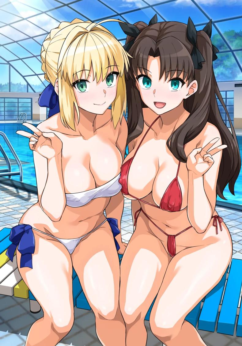 คุณเซเบอร์ในสระว่ายน้ำ[Royal Bitch (haruhisky)] Saber-san Yarimoku Nanpamachi Pool Hen (Fate stay night) – คุณเซเบอร์ในสระว่ายน้ำ[Royal Bitch (haruhisky)] Saber-san Yarimoku Nanpamachi Pool Hen (Fate stay night) หน้า 4