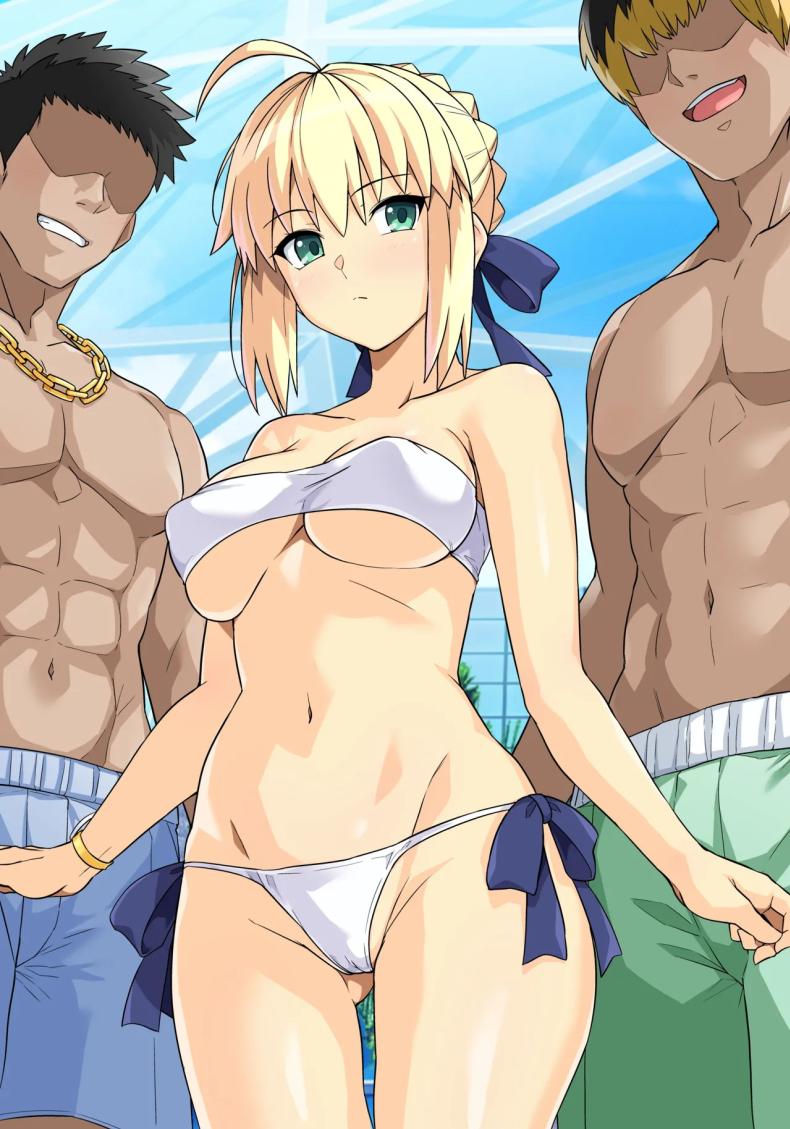 คุณเซเบอร์ในสระว่ายน้ำ[Royal Bitch (haruhisky)] Saber-san Yarimoku Nanpamachi Pool Hen (Fate stay night) – คุณเซเบอร์ในสระว่ายน้ำ[Royal Bitch (haruhisky)] Saber-san Yarimoku Nanpamachi Pool Hen (Fate stay night) หน้า 52